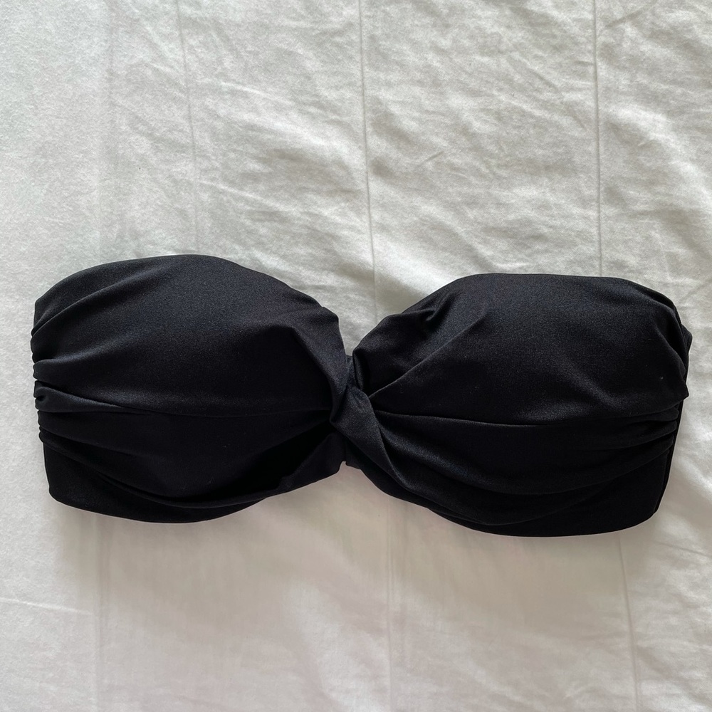 Victoria Secret Black Twist Bandeau Bikini Top